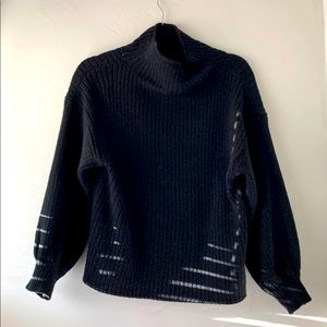 Cute casual black sweater with turtle neck